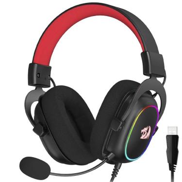 Imagem de Headset Gamer Redragon H510-RGB Zeus X RGB com Fio USB Cancelamento de Ruído Preto