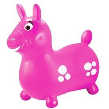 Imagem de Cavalinho Infantil de Vinil Inflável Estimula Equilíbrio e Coordenação Motora Rosa Líder Brinquedos