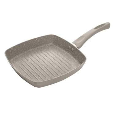 Imagem de Bistequeira Indução Alumínio Revestimento Cerâmico Granito Chef Taupe 