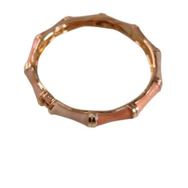 Imagem de Bracelete colorido esmaltado cor:bege - Eliene Joias, Bege