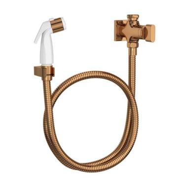 Imagem de Ducha Higiênica Polo com Registro e Derivação de Parede Red Gold Deca 