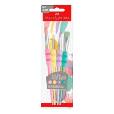 Imagem de Pincel para pintura Soft Touch Pastel 481691 com 4 unidades - Faber-Ca