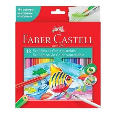 Imagem de Lápis de Cor Ecolápis Aquarelável 120248G 48 Cores - Faber Castell - T
