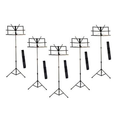 Imagem de Kit com 5 estante dolphin para partitura retrátil 6387 com bag