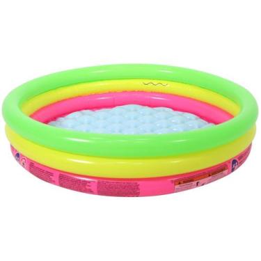Imagem de Piscina Inflável 3 Aneis Coloridos 62L - Bel Fix