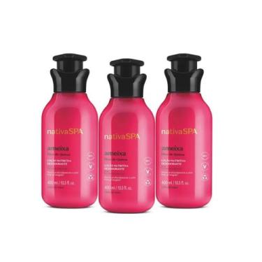 Imagem de Combo 3 Loção Hidratante Desodorante Corporal Nativa SPA Ameixa 400ml 