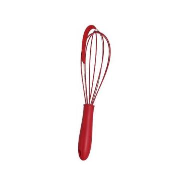Imagem de Batedor/Fuê de Massas e Ovos 32cm Hauskraft Silic Vermelho, 32cm