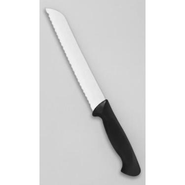 Imagem de Faca para Pão Serrilhada Aço Inox Cabo Preto 28cm - Congratulations St