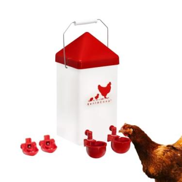 Imagem de Gaiola pequena de água da RentACoop - capacidade de 3,8 litros para pintos/codornas/pombos/pássaros de jogo