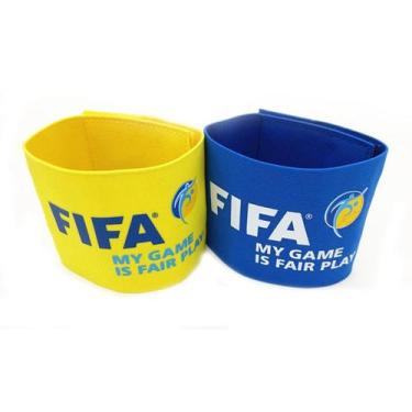 Imagem de Combo 2 Braçadeiras de Futebol Importada Faixa de Capitão com Elástico