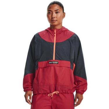 Imagem de Jaqueta de Treino Feminina Under Armour Rush Woven Anorak, Vermelho, G