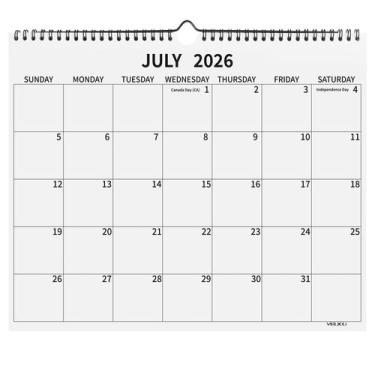 Imagem de Calendário de Parede YIBUKIU 36 cm28 cm 20262027 (Horizontal)