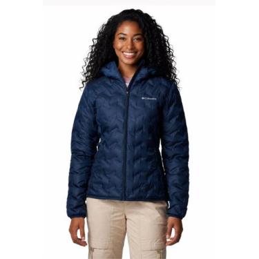 Imagem de Jaqueta Down Columbia Feminina Delta Ridge II com Capuz Azul Marinho, 