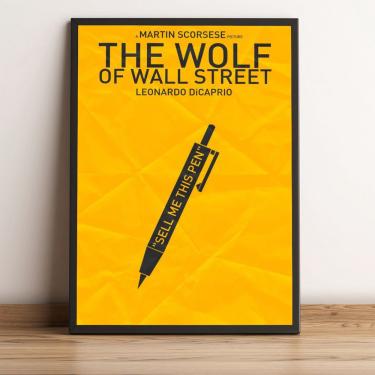 Imagem de Quadro decorativo A4 The wolf Of Wall Street Dicaprio