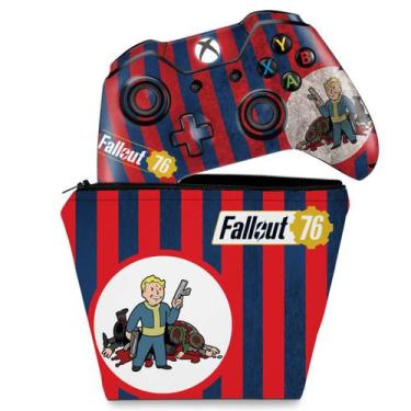 Imagem de Capa Case E Skin Compatível Xbox One Fat Controle - Fallout 76 - Pop A