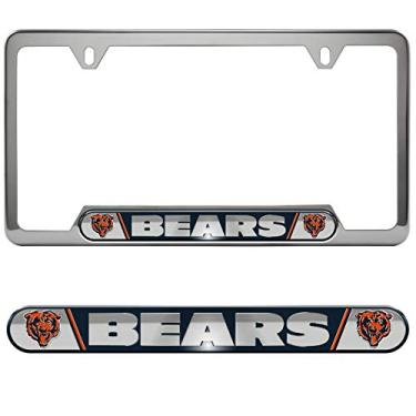 Imagem de FANMATS NFL - Chicago Bears Moldura para placa de licença em relevo, 13