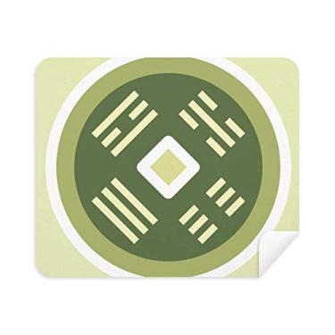 Imagem de Pano de limpeza de tela de telefone com estampa chinesa Copper Cash pano de limpeza 2 peças tecido de camurça