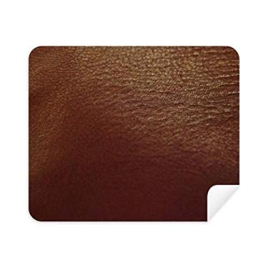 Imagem de Limpador de tela de couro marrom com 2 peças de tecido de camurça