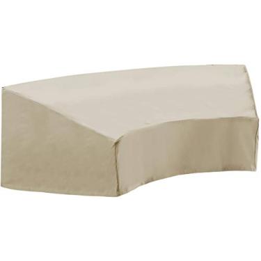 Imagem de Crosley Furniture Capa de vinil reforçada de calibre pesado CO7505-TA para Catalina Seccional, Bronze