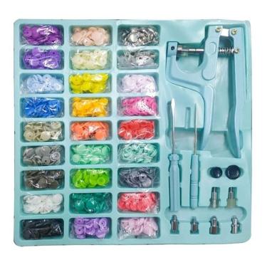 Imagem de Kit Alicate De Pressão Botão Plástico Ilhós Botões De Metal