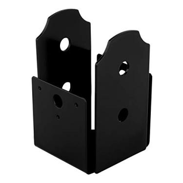 Imagem de National Hardware N800-010 Base estrutural de poste de reforço externo para caixas de correio pérgolas e gazebos Use instalação de madeira 10 x 10 em concreto ou pedra, 7,6 x 9,5 x 14,7 cm, preto