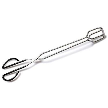 Imagem de Pinça de cozinha de aço inoxidável, Hiash Pinça de tesoura extralonga de 40,6 cm com alça confortável para churrasco