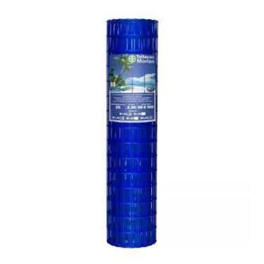 Imagem de Tela Revestida Tellacor Morlan 100 x 50mm Fio 2,50mm 2,00 x 25m Azul