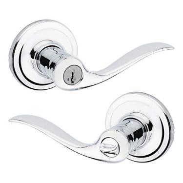 Imagem de Kwikset Fechadura de porta de entrada Tustin 740TNL-26 acabamento cromado brilhante