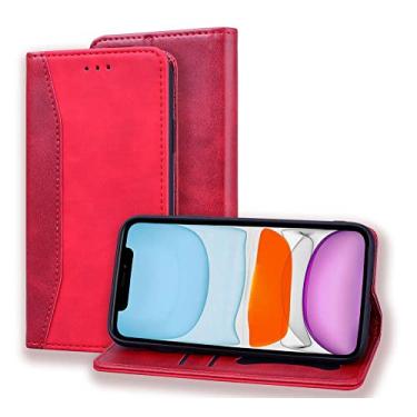 Imagem de Estojo de couro de luxo para Samsung Galaxy A21S A10 A11 A21 A41 A51 A71 A20S A40 A50 A70 A20e S8 S9 10 Plus S20 FE Flip Wallet, vermelho, para Galaxy A10
