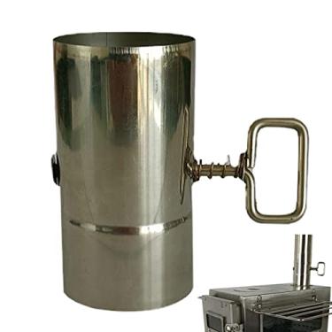 Imagem de fogão ao ar livre - Fogão chaminé reto aço inoxidável | Fogão acampamento chaminé para barraca, abrigo, aquecimento e cozinhar piquenique ao ar livre A/r