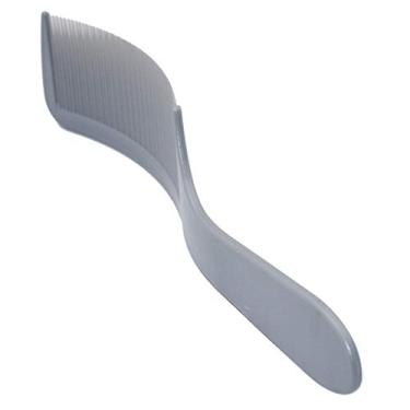 Imagem de menolana Pente curvo estilo barbeiro profissional – Pente de topo plano resistente – Cinza