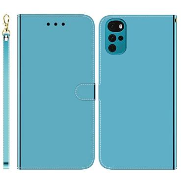 Imagem de YUNCHAO Caixa de telefone Para Motorola Moto G22 IMITED Mirror Surfine Horizontal Flip Leather Case capa para celular