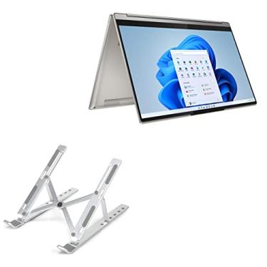 Imagem de Suporte e suporte BoxWave compatível com Lenovo Yoga 9i (14" - 82BG) (suporte e montagem por BoxWave) - suporte compacto para laptop QuickSwitch, portátil, suporte de visualização com vários ângulos - prata metálico
