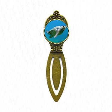 Imagem de Marcador de página de etiqueta de escritório retrô tartaruga oceano animal marinho organismo