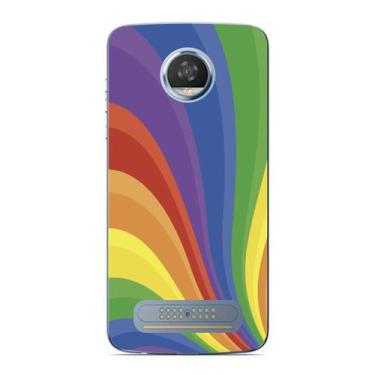 Imagem de Capa Case Capinha Motorola Moto Z2 Play Arco Iris Linhas - Showcase