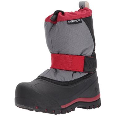 Imagem de Northside Zephyr Bota impermeável para clima frio (bebê/criança pequena/criança grande), Carvão/Vermelho, Size 3 Medium US Little Kid