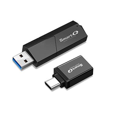 Imagem de SmartQ Leitor de cartão SD C307 USB 3.0 para SD, SDXC, MicroSD, MicroSDXC, Adaptador USB C para USB A, Adaptador USB 3.0 Ultra Speed USB A para USB C, funciona com smartphone e a maioria