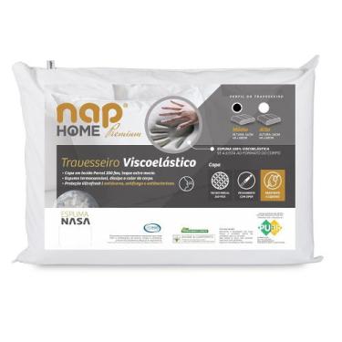 Imagem de Travesseiro Viscoelástico Nap Home Premium Nasa Altura 14cm Com Proteç