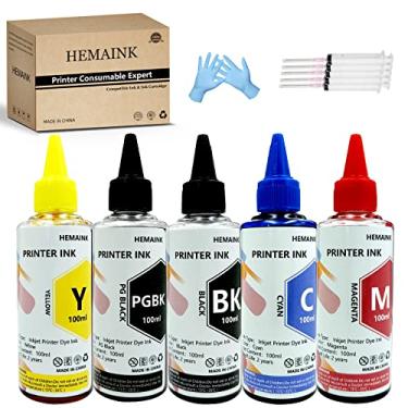 Imagem de Tinta para garrafas HEMAINK 5 x 100 ml compatível com Canon PGI-280 CLI-281 PGI-280XXL CLI-281XXL para Pixma TS6220 TR8520 TS9520 TS6120 TR7520 TS9521C TS6320 TS702