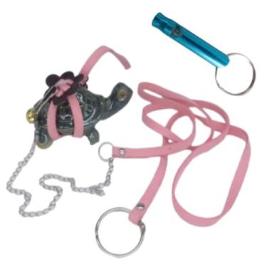 Imagem de Barn Eleven Coleira e Arnês para Tartarugas e Outros Animais de Estimação Pequenos - Ajustável, Confortável, Rosa, 100 cm