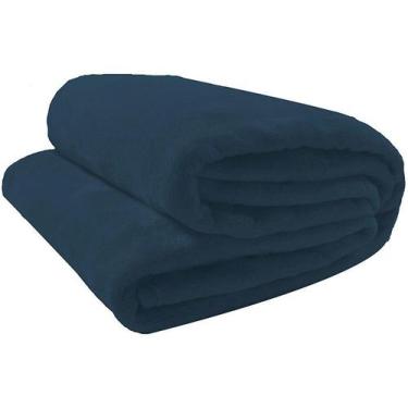 Imagem de Cobertor Casal Camesa Microfibra 100% Poliéster - Velour Neo Azul Mari