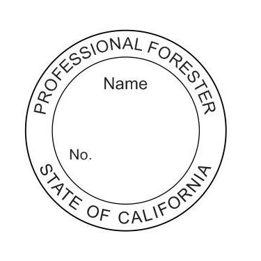 Imagem de Carimbo de borracha profissional Forester para o Estado da Califórnia