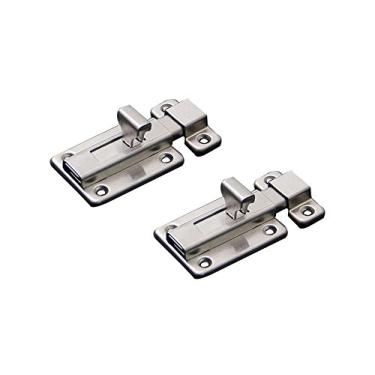 Imagem de NELXULAS Trava de porta de aço inoxidável (6,3 cm) - 2 peças + 12 parafusos