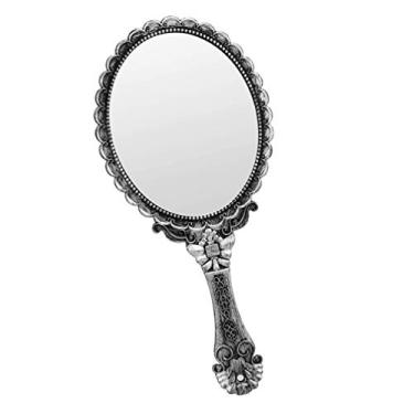 Imagem de 1 Unidade Espelho De Beleza De Mão Carteira De Viagem Espelho De Mão Bolsa Feminina Carteira Feminina Vintage Espelho De Vidro (espelho Flutuante De Alta Definição) Senhorita Lupa