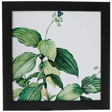 Imagem de Arte Maníacos Quadro Decorativo Folhas Grandes e Flor - 65x46cm (Moldura em laca preta)