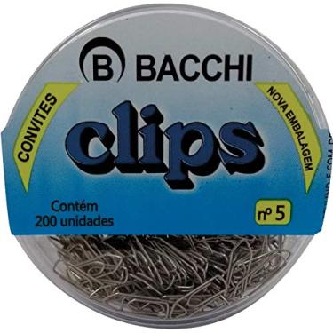 Imagem de Clips Colorido Ref.5 Mini Prateado com 200Unidade - Pacote com 10 Caixinhas, Bacchi, 1413-9, Multicor