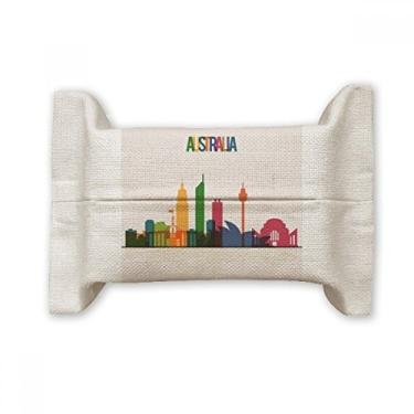 Imagem de Bolsa de linho de algodão com desenho de arranha-céus da Austrália