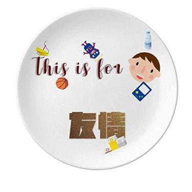 Imagem de Prato de porcelana para jantar redondo e bom custo-benefício da amizade