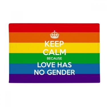 Imagem de DIYthinker Arco-íris Gay Ilustração Lésbica Tapete Antiderrapante para Porta de Banheiro