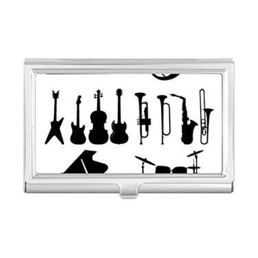 Imagem de Caixa de bolso com compartimento para cartões de visita com combinação de música clássica da Sax